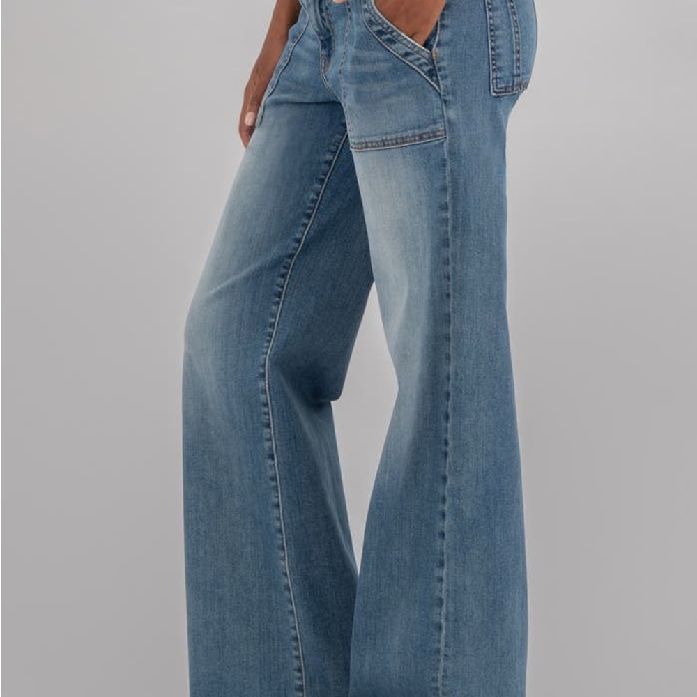 Kut From the Kloth Jodi High Rise Wide Leg Utility Jeans, NWT, Size 10